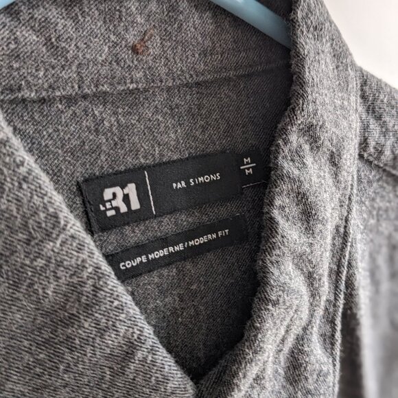 Flannel shirt - Charcoal - Picture 3 of 3